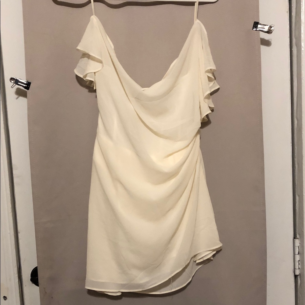Oh Polly Cream Mini Dress